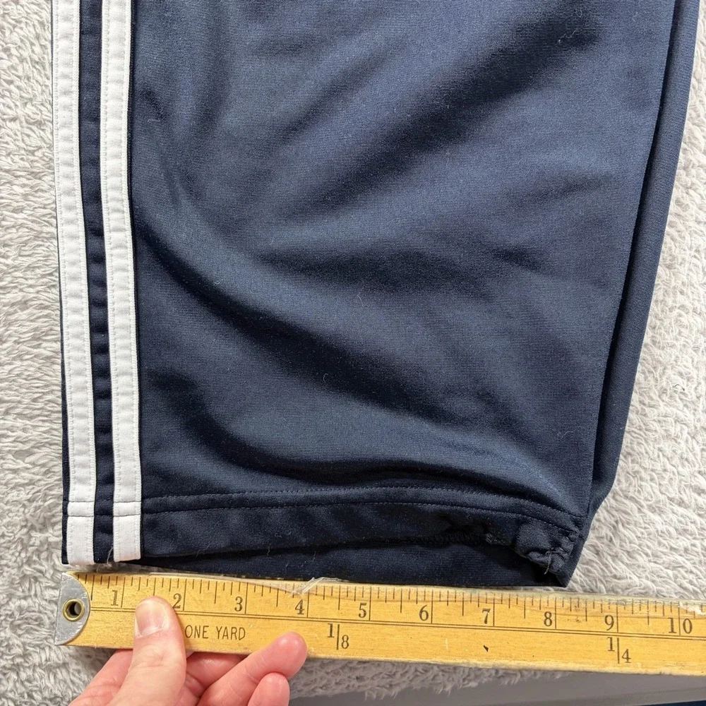 Vintage Adidas Track Pants Mens 2x XXL Navy Blue Stripe‎ Poly Dazzle